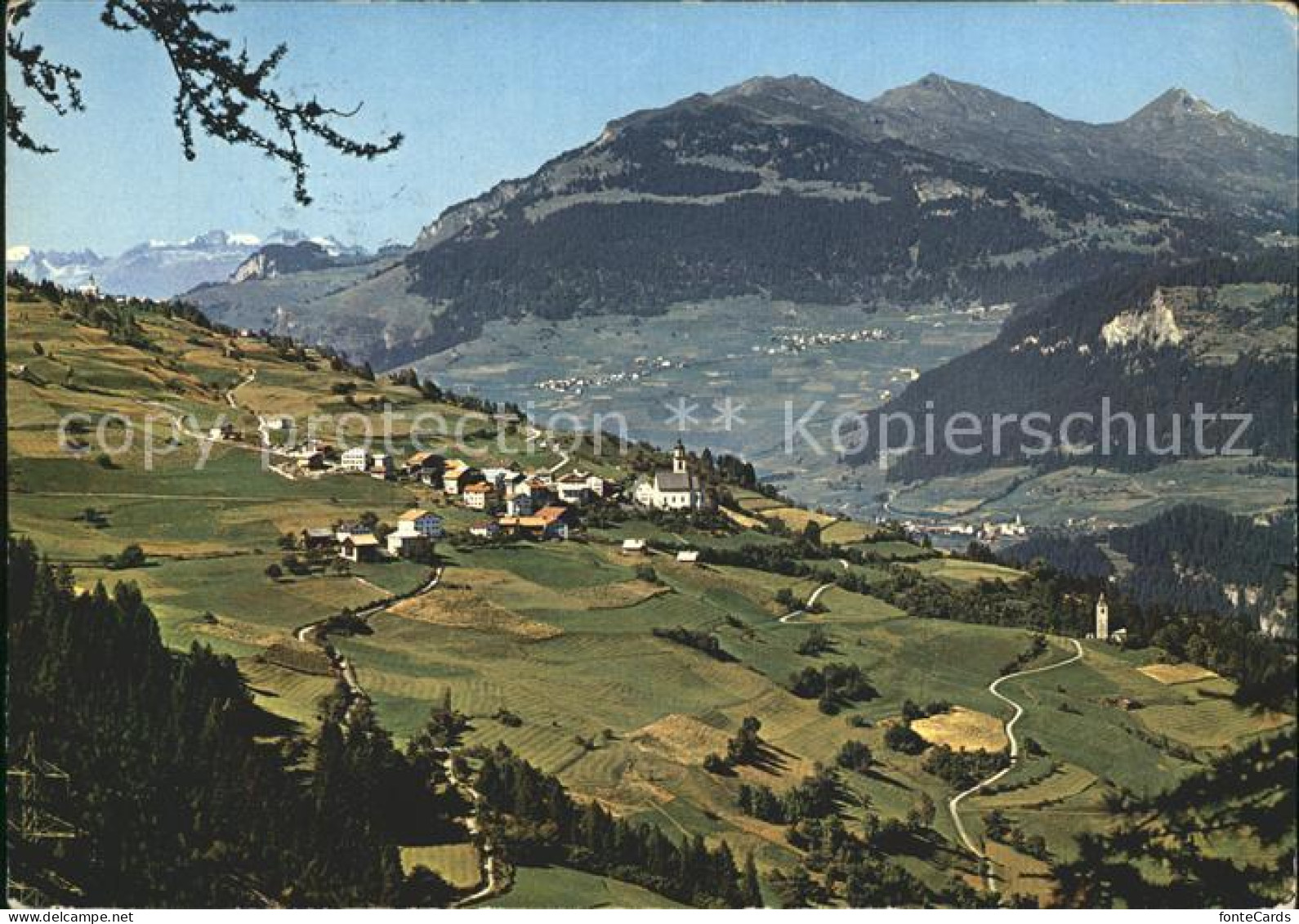 Mon Panorama Blick gegen Alvaschein Obervaz und Staetzerhorn