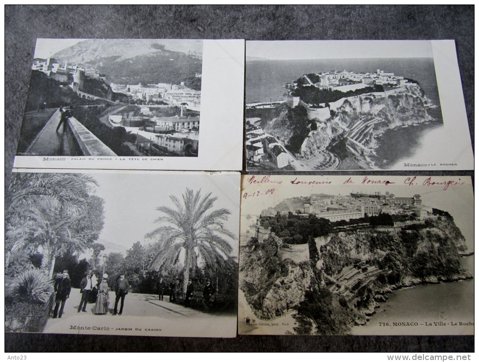 monaco / editions staerck paris lot de  4 cpa