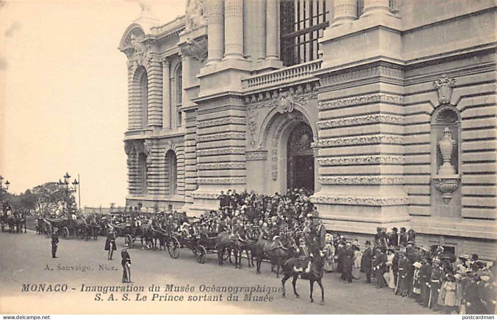 Monaco - Inauguration du Musée Océanographique le 29 mars 1910 - Ed. A. Sauvaigo