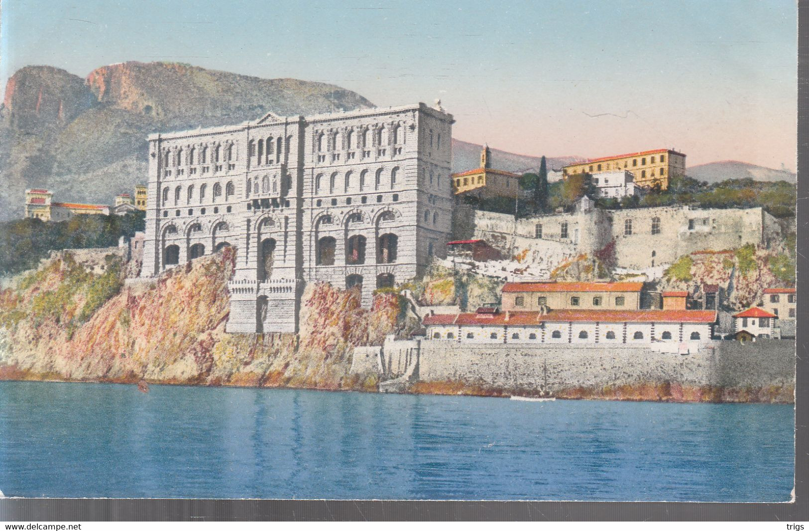 Monaco - le Musée Océanographique et la Tête de Chien, Vue prise de la Mer