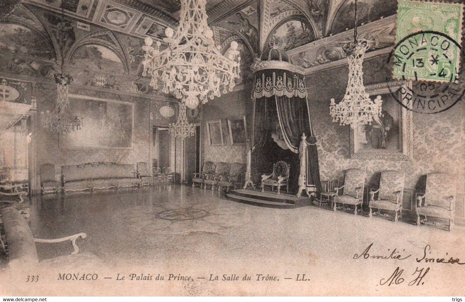 Monaco - le Palais du Prince, la Salle du Trône