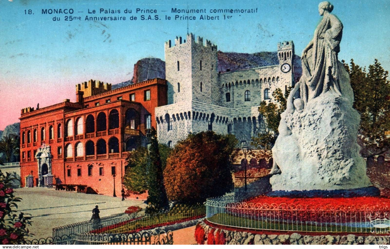 Monaco - le Palais du Prince & Monument commémoratif du 25me Anniversaire de S. A. S. le Prince Albert Ier