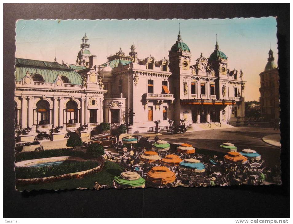 MONACO Monte Carlo Monte-Carlo 1954 to Barcelona Espagne Spain Espa&ntilde;a casino post card