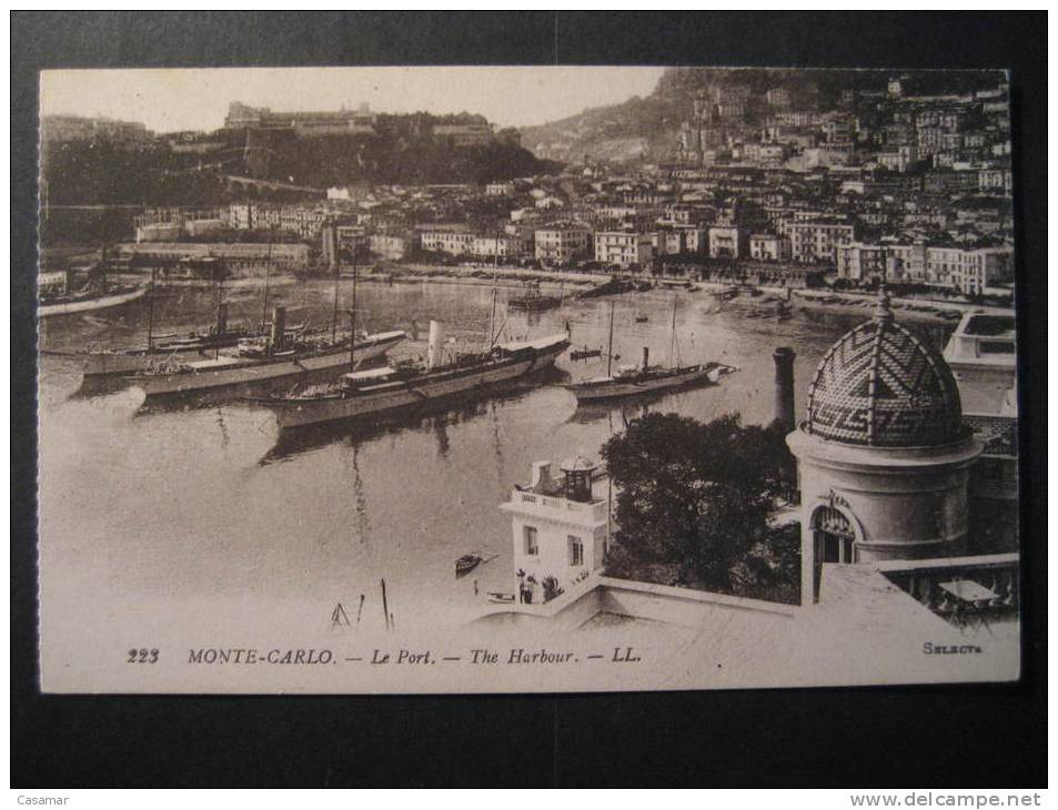 MONACO Monte Carlo Monte-Carlo port harbour puerto maritime maritimo ship ships post card