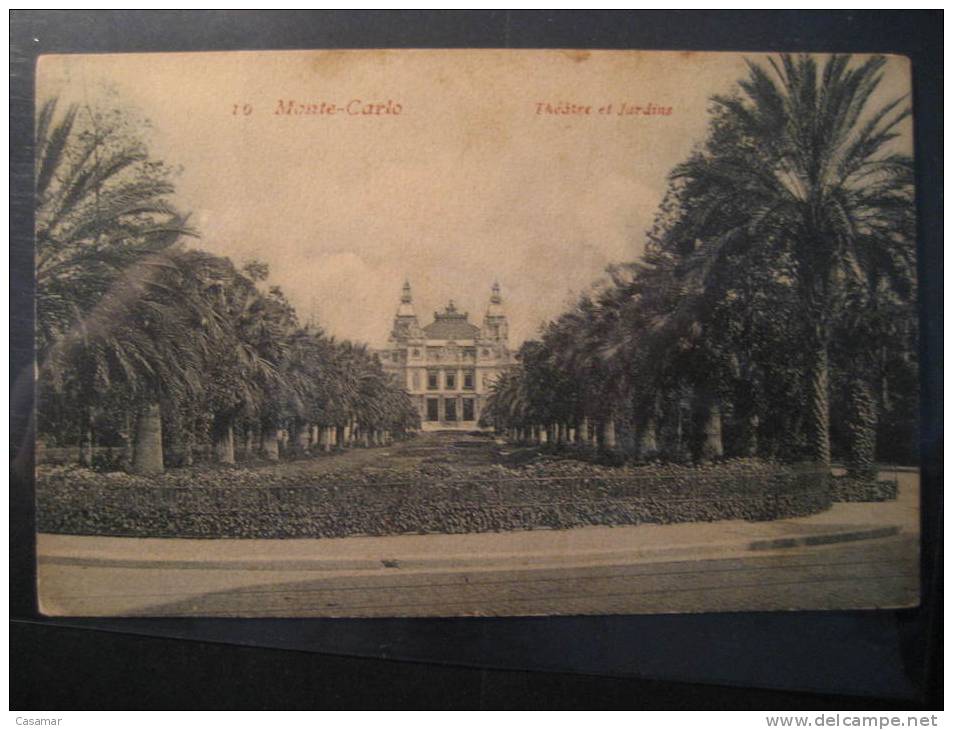 MONACO Monte Carlo Monte-Carlo theatre jardins garden gardens Spain Espagne Espa&ntilde;a 1910 cancel Barcelona hospital