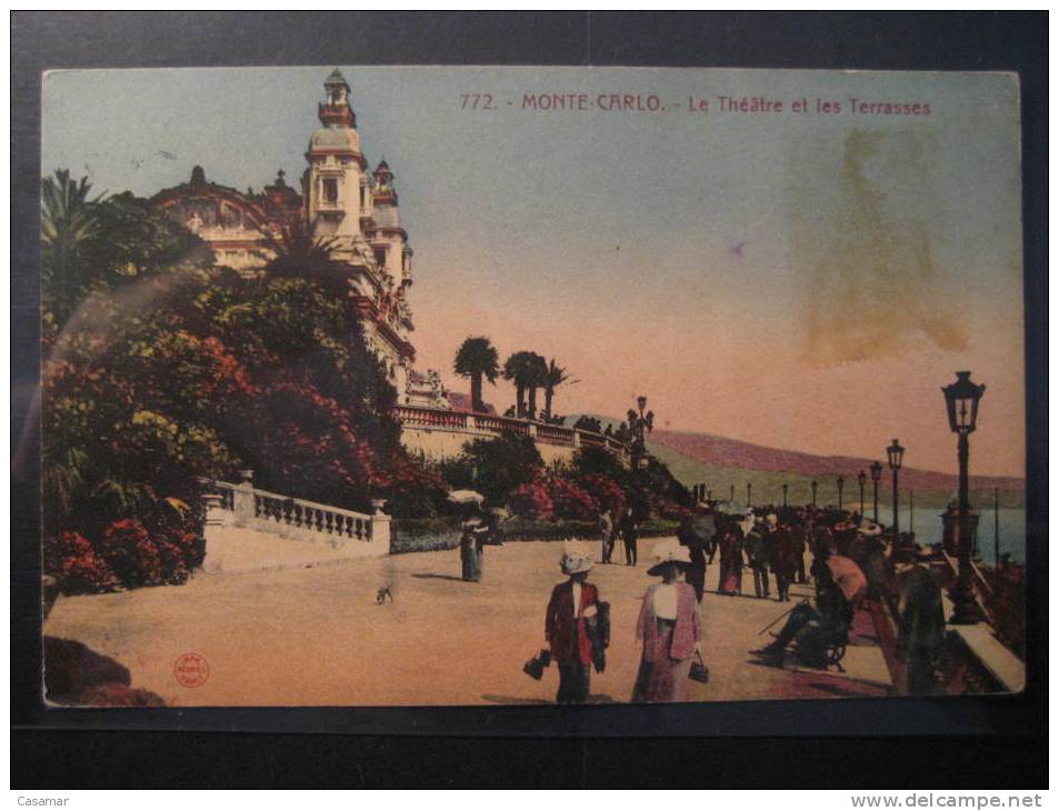MONACO Monte Carlo Monte-Carlo theatre terrasses France Nice Grimaldi cancel 1920 to Madrid Espagne Spain Espa&ntilde;a