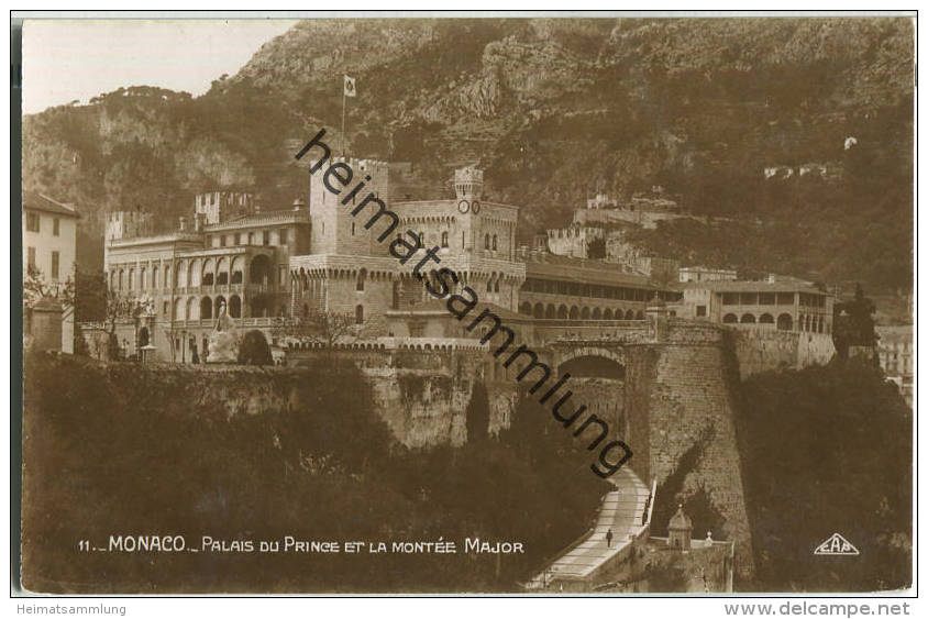 Monaco - Palais du Prince et la Montee Major - Foto-Ansichtskarte