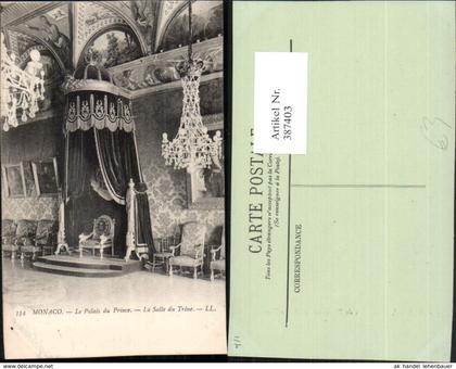 387403,Monaco Le Palais du Prince La Salle du Trone Fürstenpalast Thronsaal
