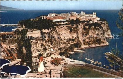 Monaco Le Rocher de Monaco vu du Jardin Exotique