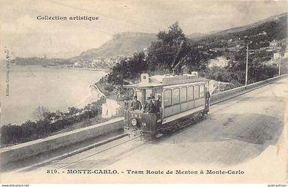 Monte-Carlo - Tramway - Route de Menton à Monte-Carlo - Ed. Giletta 819