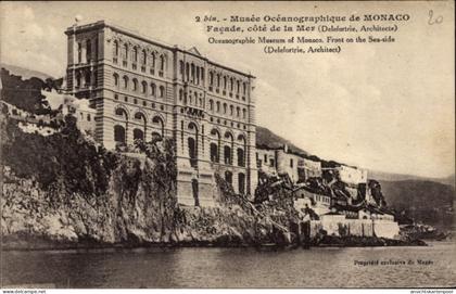 CPA Monaco, Ozeanographisches Museum, Fassade, Meer