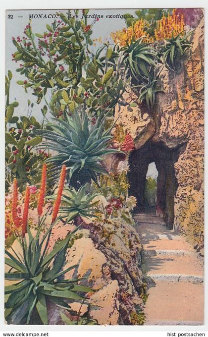(47082) AK Monaco, Le Jardin Exotique, vor 1945