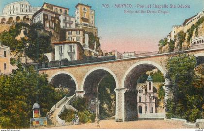 CPA MONACO - Pont et Chapelle Ste Dévote