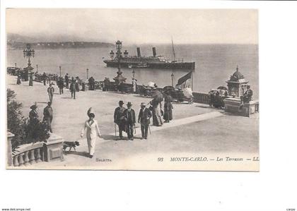MONTE-CARLO. - Les Terrasses. (Bateau de commerce, Paquebot)
