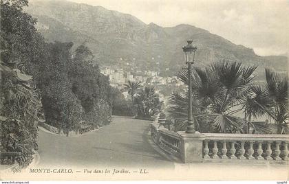 CPA Monte-carlo  Vue dans les jardins