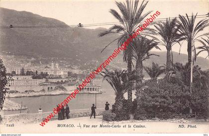 Vue sur Monte-Carlo et le Casino - ND. Phot. - Monte-Carlo Monaco - Monte-Carlo Monaco
