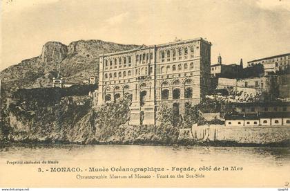 CPA MONACO. - Musée Océanographique - Façade  côté de la Mer