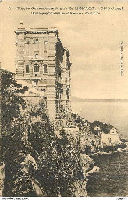 CPA Musée Océanographique de MONACO. - Côté Ouest