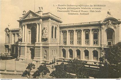 CPA Musée Océanographique de MONACO Façade principale