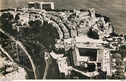 CPM Musee oceanographique de Monaco Vue aerienne du vieux rocher de Monaco Ville