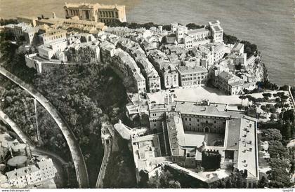 CPM Musee oceanographique de Monaco Vue aerienne du vieux rocher de Monaco Ville