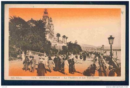 53528 / Monaco > Opera house & Theather MONTE CARLO - LE THEATRE ET LES TERRASSES - Monaco PC mint postcard AK