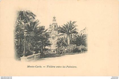 CPA Monaco-Monte Carlo-Théâtre entre les Palmiers    L1070