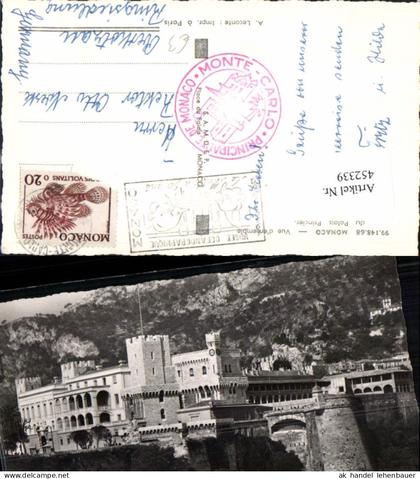 452339,Monaco Vue ensemble du Palais Princier Palast Gebäude