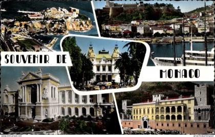 CPA Monaco, Fürstenpalast, Museum, Luftbild