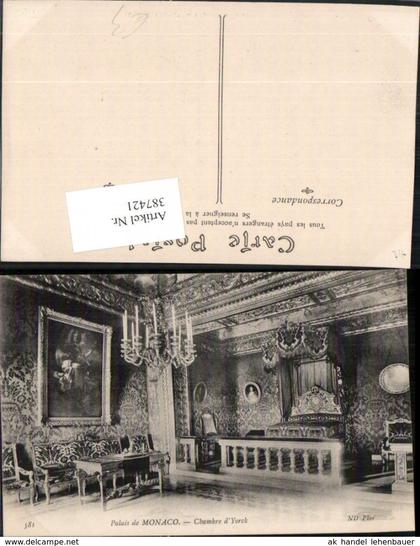 387421,Monaco Palais Chambre d'Yorck Fürstenpalast Schlafzimmer