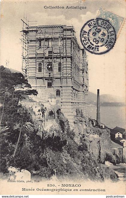 MONACO - Musée Océanographique en construction - Ed. Collection Artistique - Giletta 830