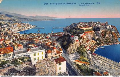 Monaco Principaute de Monaco Vue Generale vintage postcard