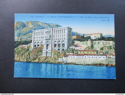 AK Monaco Le Musee Oceanographique et la Tete de Chien. Munier Editeur d'Art 19, Rue Marceau Nice