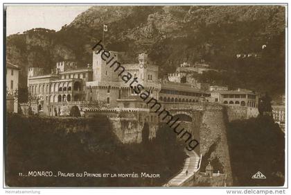 Monaco - Palais du Prince et la Montee Major - Foto-Ansichtskarte