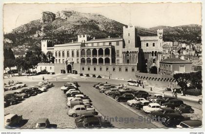Monaco: Place Du Palais Et Le Palais Princier (Vintage RPPC 1959)