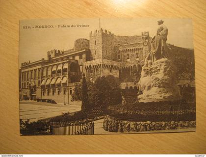 PARIS France 1924 to Barcelona Spain Palais du Prince Palace cancel postcard MONACO
