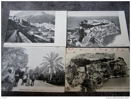 monaco / editions staerck paris lot de  4 cpa