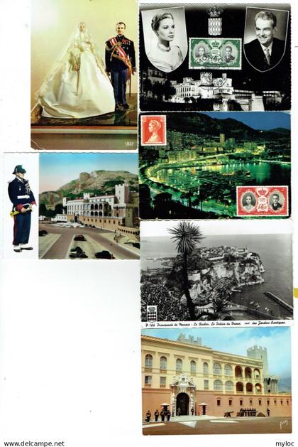 Monaco. Lot de 6 Cartes Postales. Diverses Vues.