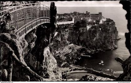 CPA Monaco, Felsen, Stadion Louis II, exotischer Garten, CIGOGNE