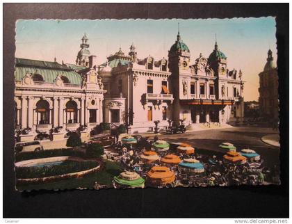 MONACO Monte Carlo Monte-Carlo 1954 to Barcelona Espagne Spain España casino post card