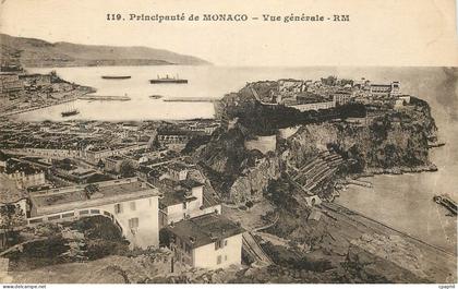 CPA Principaute de MONACO — Vue generale