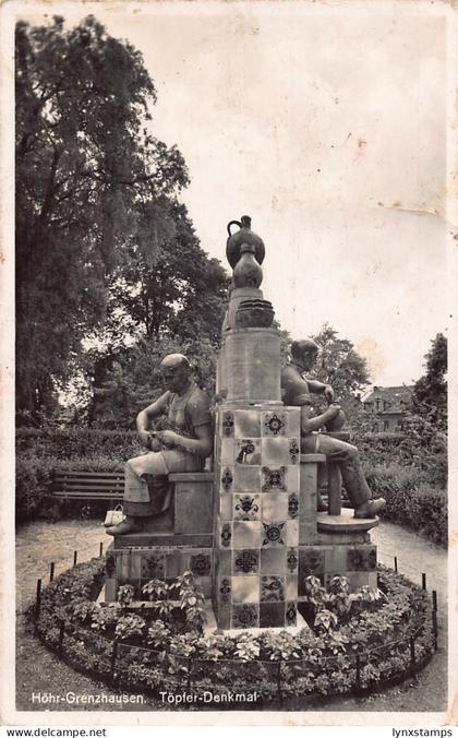 A216 Germany 1942 Hoehr-Grenzhausen Toepfer Monument RPPC vintage postcard