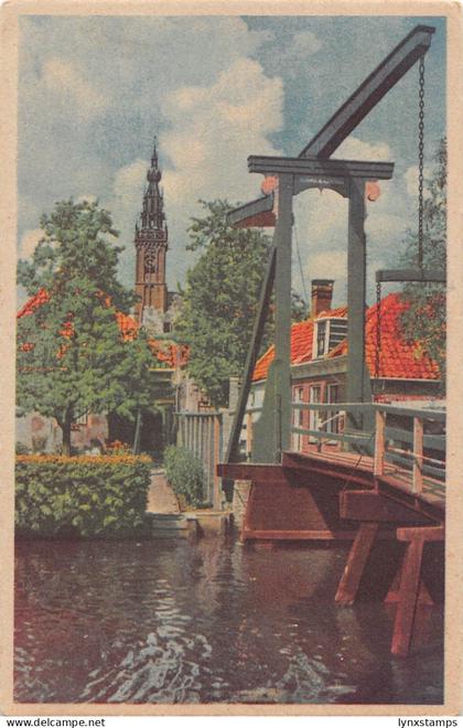 A802 Netherlands Edam Kwakelbrug Bridge vintage postcard