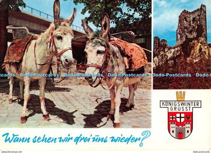 D107620 Wann sehen wir drei uns wieder. Konigswinter Grusst. Konigswinter am Rhe