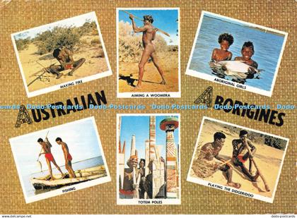 D136088 Australian Aborigines Making Fire Nucolorvue Productions Multi View 1972