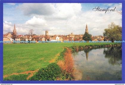 D143840 Stamford View from Meadows and River Welland Gordon Flanagan Stamford He