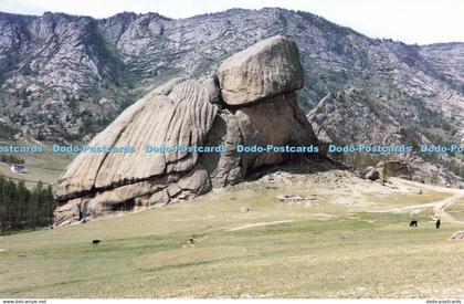 D172239 Outer Mongolia. Turtle Rock. Terelj. Just Postcards. Anne Naylor