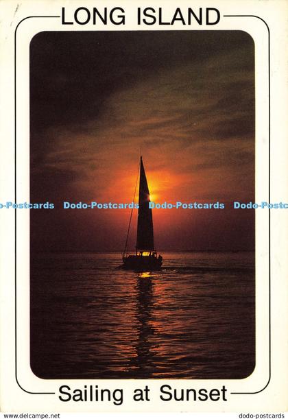 D193134 Long Island Sailing at Sunset Tomlin Art 1989