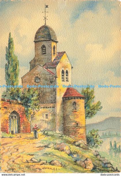 D205091 Painting Church M Barre and J Dayez