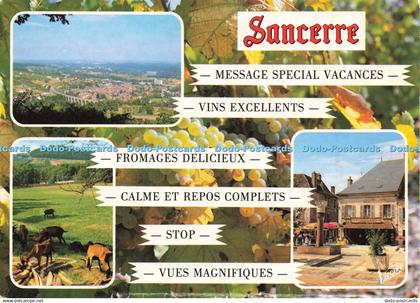 D209379 Sancerre Panorama sur Saint Satur et son Viaduct La Place de la Halle Va